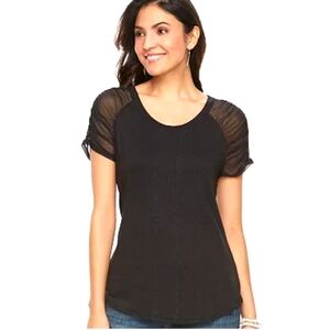 NWT Jennifer Lopez Black Glittery Fitted Top